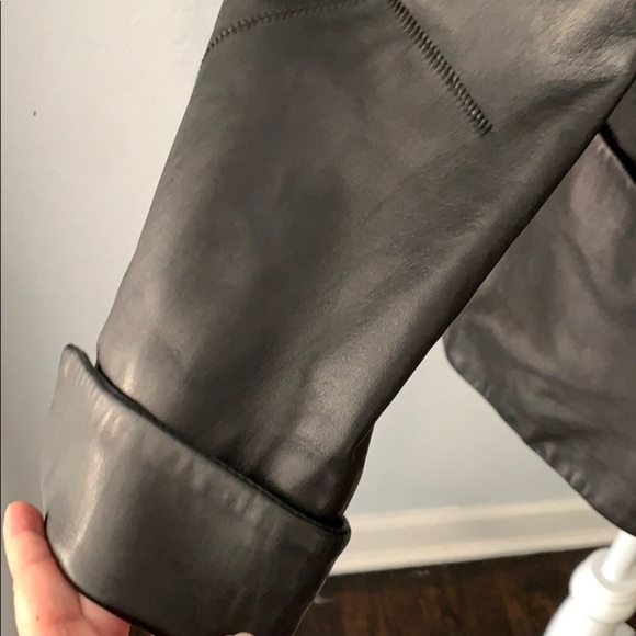 Pellino Genuine Italian Black Leather Jacket Sz M - Picture 7 of 11